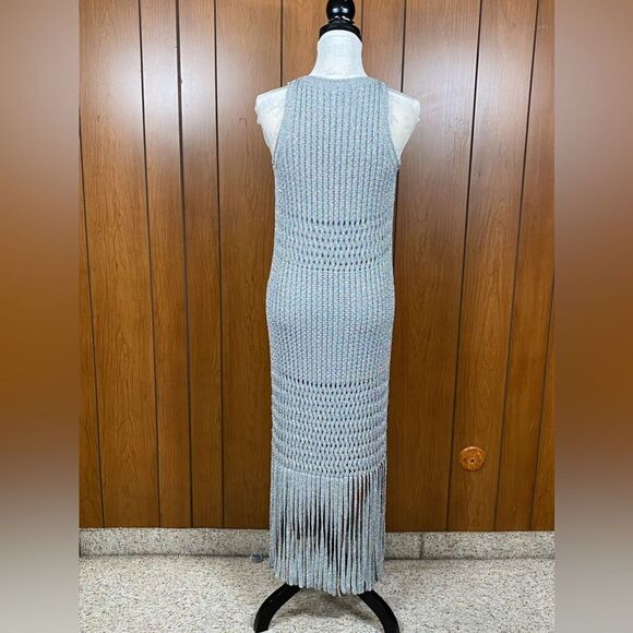 SIMKHAI Open-Stitch Fringe Maxi Dress size S - Picture 12 of 15